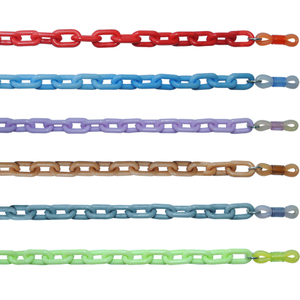 Retenedor de cadena de eslabones rectangulares acrílicos para gafas de colores teñidos sólidos 1024A