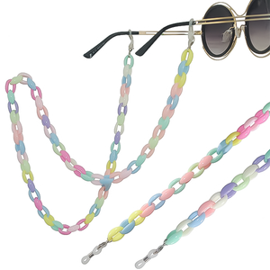 Portacadenas de acrílico para gafas en colores dulces